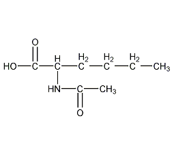 N-乙酰基-DL-正亮氨酸结构式