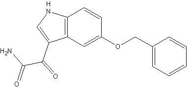5-苄氧基吲哚-3-乙醛酰胺结构式