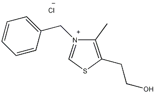 3-苯甲基-5-(2-羟基乙基)-4-甲基噻唑啉氯结构式