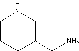 3-(氨甲基)哌啶结构式