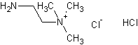 氯化(2-氨基乙基)三甲基铵盐酸盐结构式