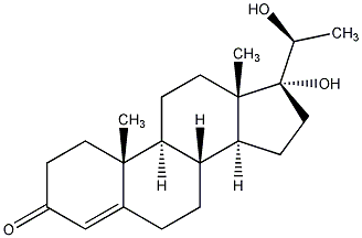 4-孕烷-17α,20β-二醇-3-酮结构式