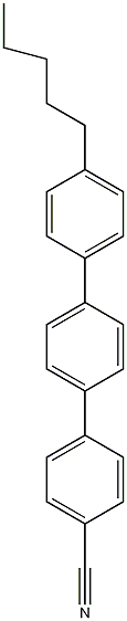 4-氰基－4〞-戊基对三联苯结构式