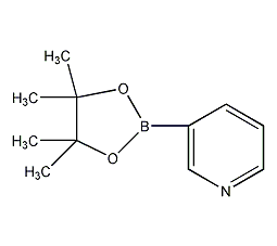 3-(4,4,5,5-四甲基-1,3,2-二氧杂硼烷-2-基)吡啶结构式