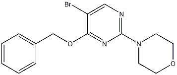 4-(4-苄氧基-5-溴-2-嘧啶基)吗啉结构式