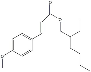 反-4-甲氧基肉桂酸-2-乙基己酯结构式