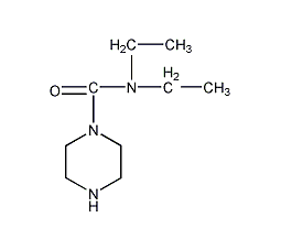 1-二乙氨基甲酰基哌嗪结构式