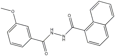 1-(3-甲氧基苯甲酰基)-2-(1-萘酚)肼结构式
