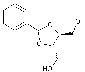 (-)-2,3-O-亚苄基-L-苏糖醇结构式
