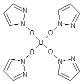 四(1-吡唑)硼酸结构式