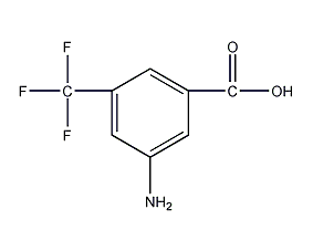 3-氨基-5-(三氟甲基)苯甲酸结构式