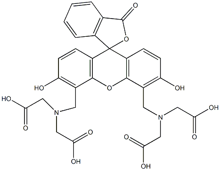 4',5'-双[N,N-二(羧甲基)氨甲基]荧光素结构式