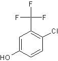 2-氯-5-羟基三氟甲苯结构式