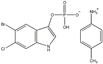 5-溴-6-氯-3-吲哚磷酸甲苯胺结构式