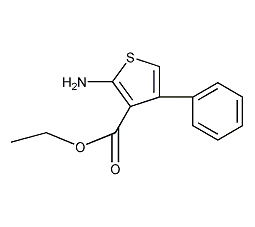 2-氨基-4-苯基-噻吩-3-甲酸乙酯结构式