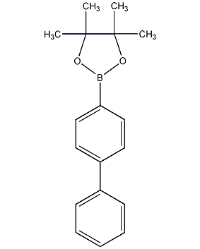 2-(4-联苯基)-4,4,5,5-四甲基-1,3,2-二氧硼烷结构式