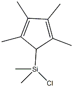 二甲基氯(2,3,4,5-四甲基-2,4-环戊二烯-1-基)硅烷结构式