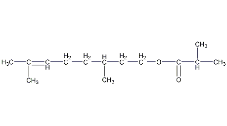 异丁酸香茅酯结构式