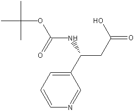 (R)-Boc-3-(3-哌啶基)-β-丙氨酸结构式