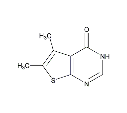 5,6-二甲基噻吩[2,3-d]嘧啶-4(3H)-酮结构式