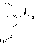 5-甲氧基-2-甲酰苯基硼酸结构式