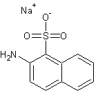 2-氨基-1-萘硫酸钠结构式