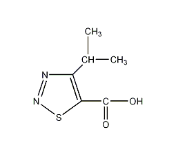 4-异丙基-1,2,3-噻二唑-5-羧酸结构式