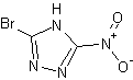 3-溴-5-硝基-1,2,4-三唑结构式