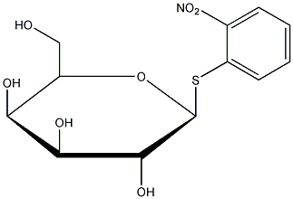 2-硝基苯-1-硫代-β-D-吡喃半乳糖苷结构式