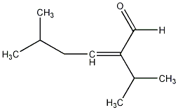 2-异丙基-5-甲基-2-己烯醛结构式