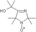 4-(1-羟基-1-甲基乙基)-2,2,5,5-四甲基-3-咪唑啉-1-氧自由基结构式