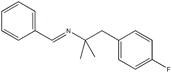 N-苯亚甲基-1,1-二甲基-2-(4-氟苯基)乙酰胺结构式