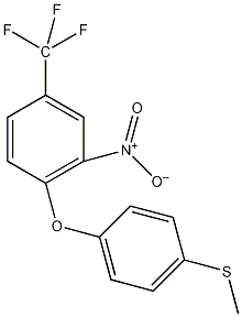 4-[4-(甲硫基)苯氧基]-3-硝基三氟甲苯结构式