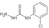 4-(2-氯苯基)-3-胺基硫脲结构式