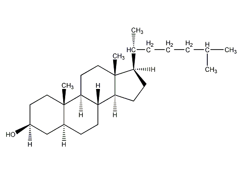 胆甾烷醇、二氢胆甾醇结构式