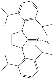 [1,3-双(2,6-二异丙基苯基)咪唑-2-亚基]铜(I)聚氯乙烯结构式