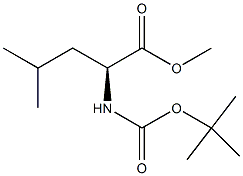 N-(叔丁氧基羰基)-L-亮氨酸甲酯结构式