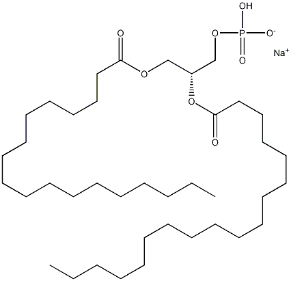 1,2-双硬脂酰基-sn-甘油-3-磷酸钠结构式