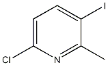 6-氯-3-碘-2-甲基吡啶结构式
