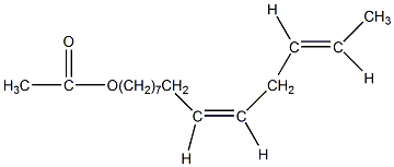 醋酸(9Z,12E)-9,12-四环戊二烯结构式