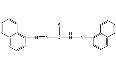 2-(1-萘基)-2-(1-萘基)肼二氮烯硫代羧酸结构式
