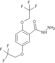 2,5-二(2,2,2-三氟乙氧基)苯-1-羧肼结构式