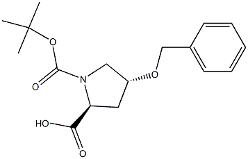 叔丁氧羰基-O-苯甲基-L-羟基脯氨酸结构式