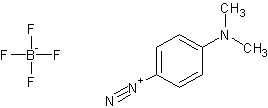 4-(N,N-二甲基氨基)苯重氮四氟硼酸盐结构式