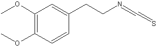 2-(3,4-二甲氧基苯基)乙基异硫代氰酸酯结构式