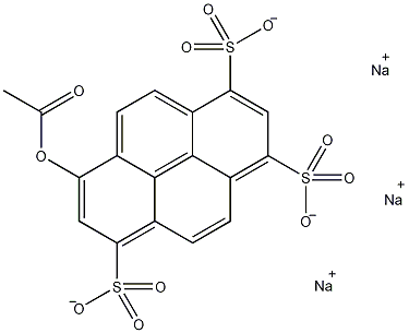1-乙酸基芘-3,6,8-三磺酸三钠结构式