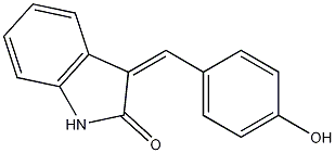 3-(4-Hydroxybenzylidenyl)indolin-2-one结构式