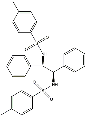 (1R,2R)-N,N'-二-对-甲苯磺酰-1,2-二苯基-1,2-乙烯二胺结构式