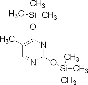 O,O'-二(三甲基甲硅烷基)胸苷结构式