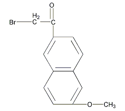 2-溴乙酰基-6-甲氧基萘结构式